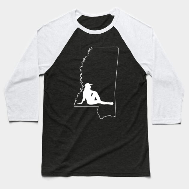 Mississippi Girl Baseball T-Shirt by dryweave